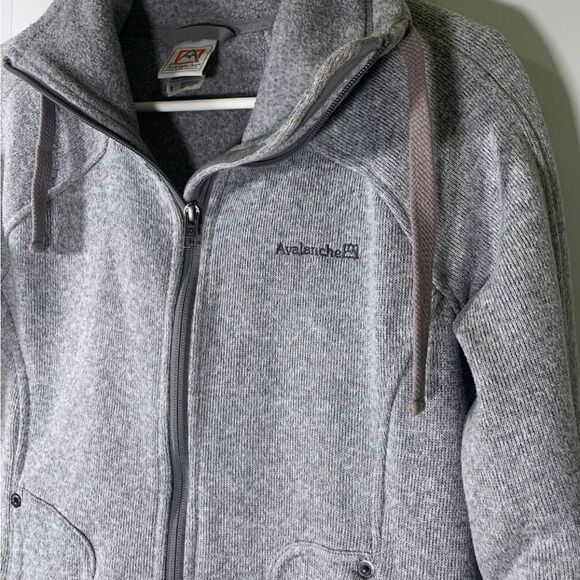 Avalanche Small Grey Fleece‎ Zip Up Jacket - Picture 2 of 4